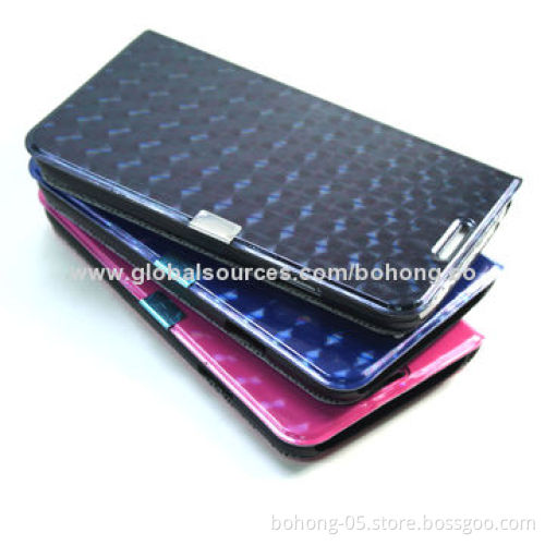 Shinning Crystal Folio PU+PC Cases for Samsung Galaxy S4, Different Colors Available/500-piece MOQ